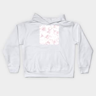 Cotton Candy pink and white marble - Tie-Dye Shibori Texture Kids Hoodie